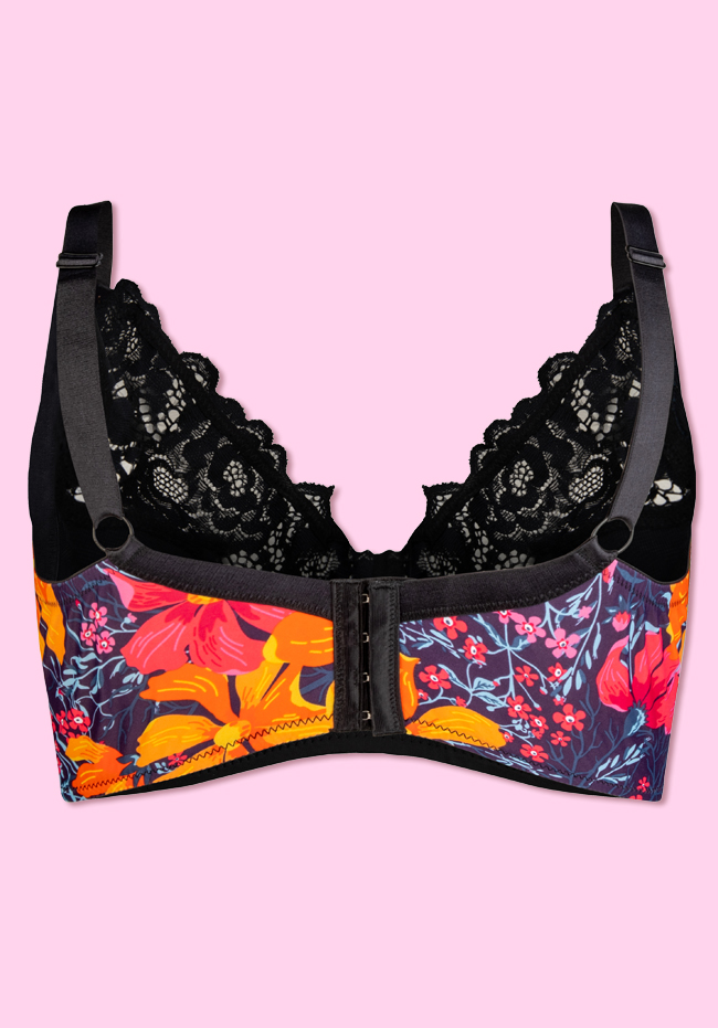 Kori Floral Printed Full Cup Underwired Bra Plus Size Bras