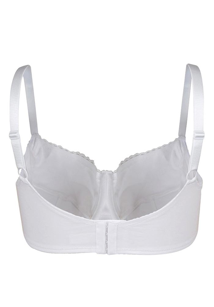 White Full Cup Cotton Underwired Bra Plus Size Bras