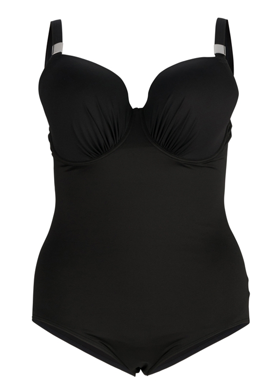 Underwire Bra Swimsuit Black DD to E Plus Size Bras