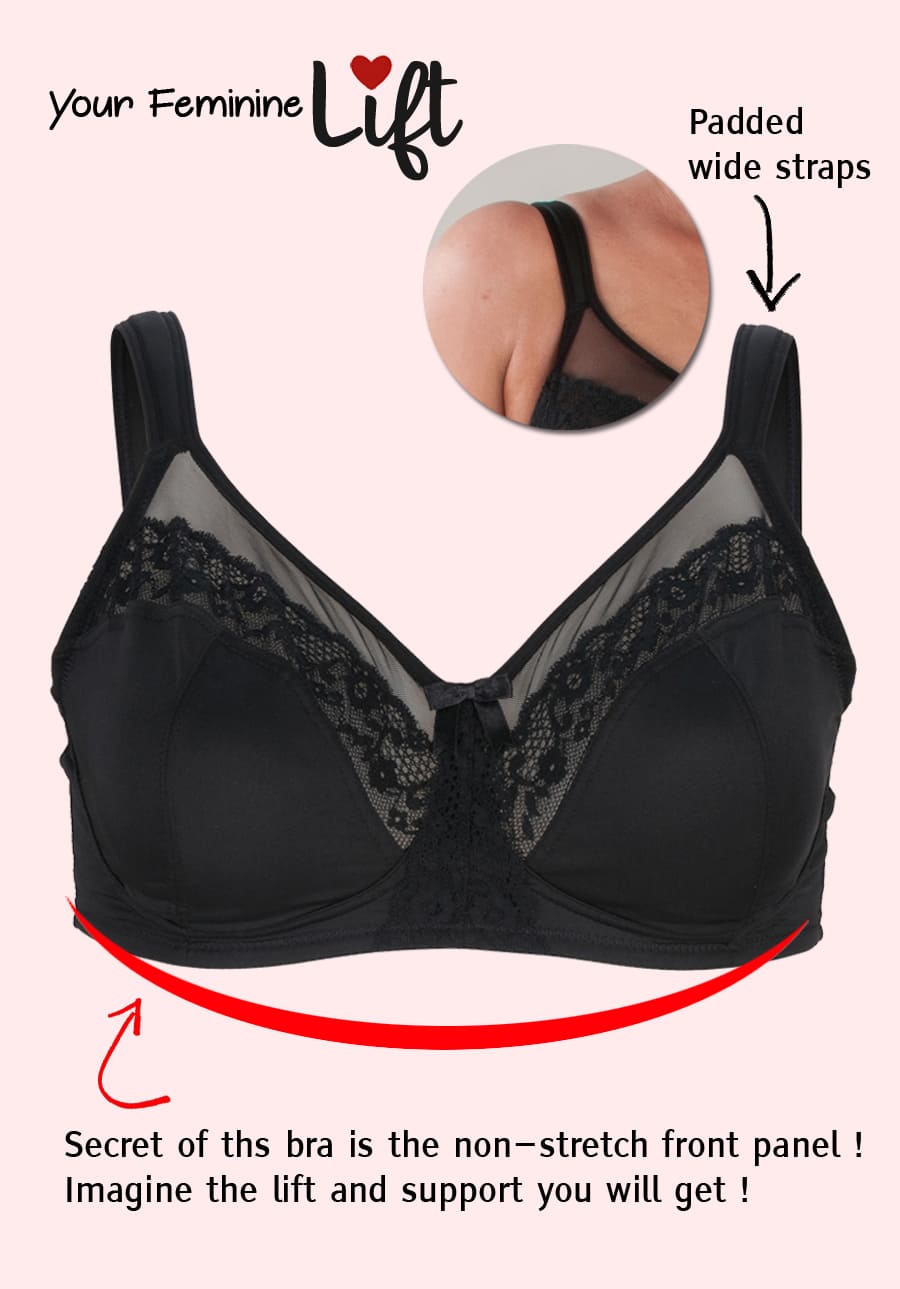 NoWire Soft Padded Straps Minimizer Bra Plus Size Bras